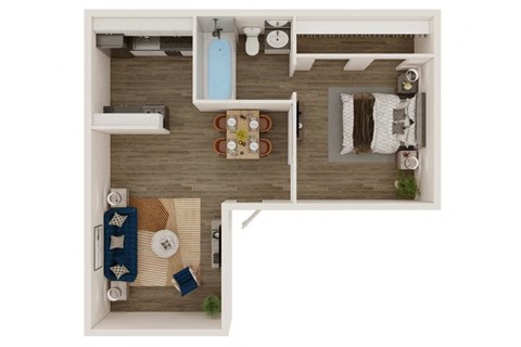 A12 Floor Plan at Helios, Dallas, TX 75240
